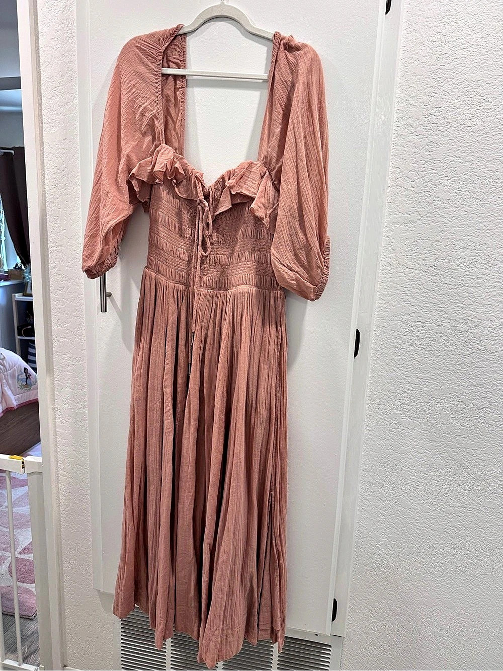 Free People Beach Sandstone Maxi Dress Maxi Dress in Pink Size Large NWT
